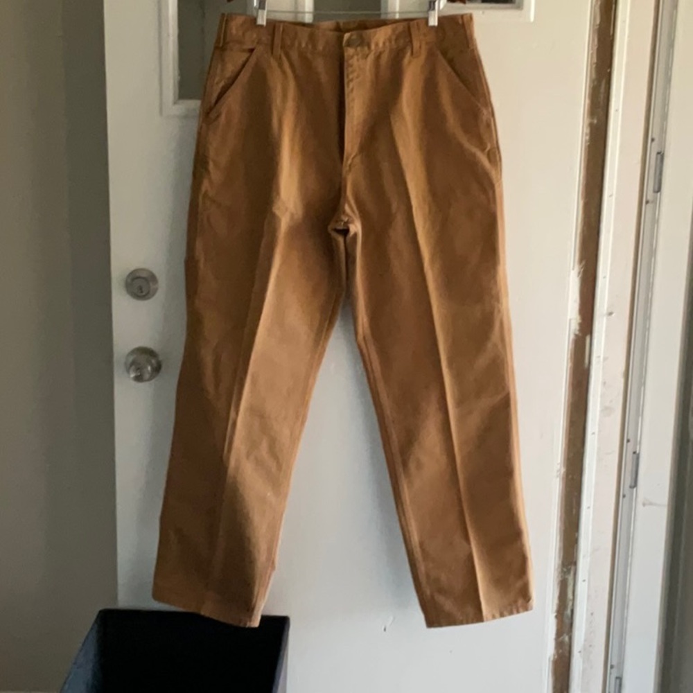 Like new men’s extra large brown Carhartt duck carpenter pants